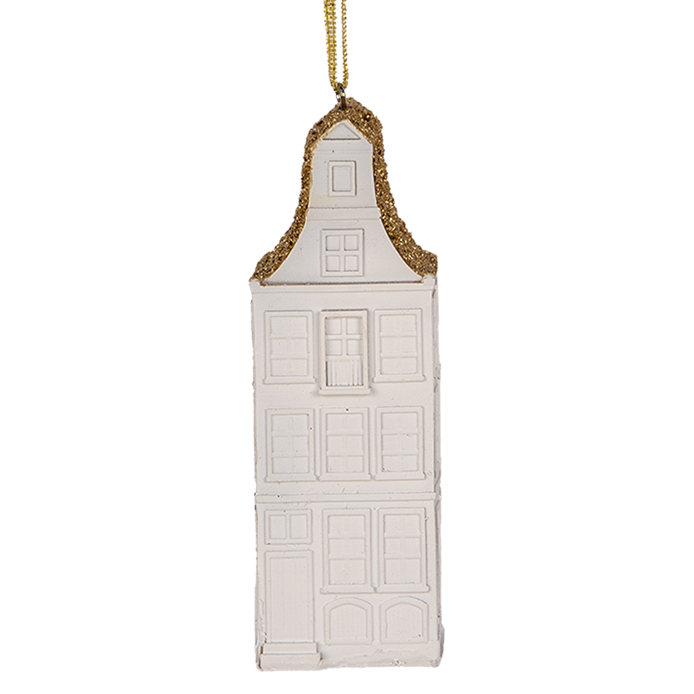 [6PR5611] Decoratie hanger huisje 4x4x11 cm