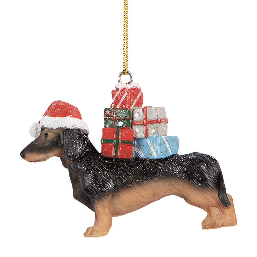 [6PR5667] Decoratie hanger hond 7x2x6 cm