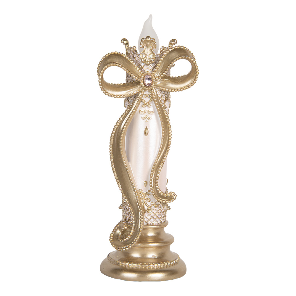 Decoratie kaars met LED 13x12x34 cm / 2xAA