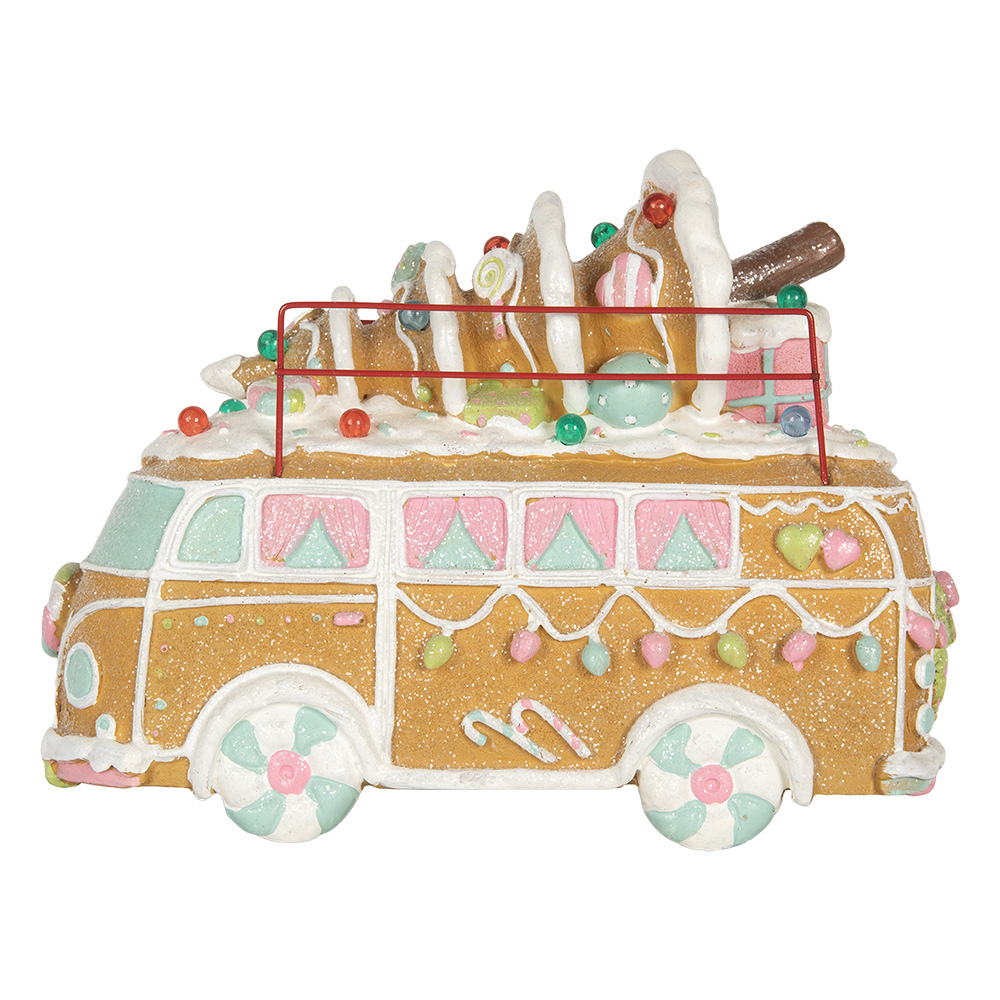 [6PR5837] Decoratie bus met LED 31x12x23 cm / 2xAAA