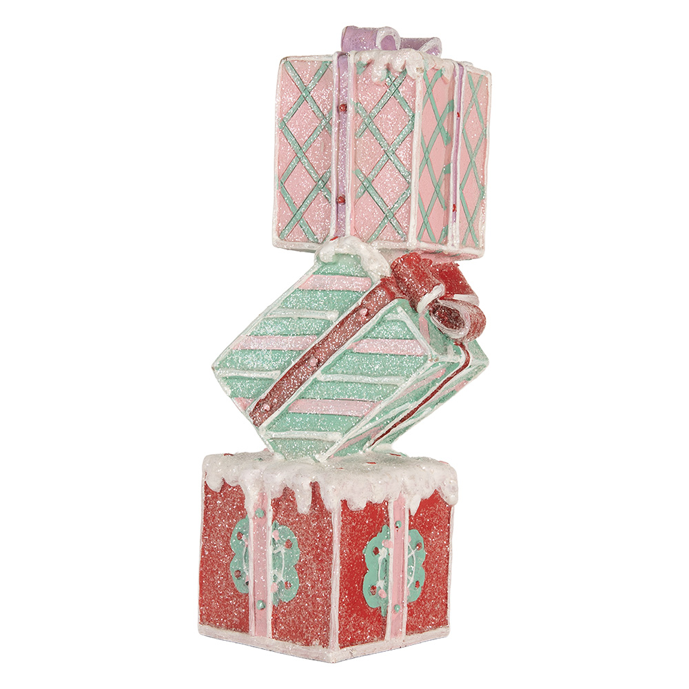 Decoratie van opgestapelde cadeautjes 14x16x36 cm