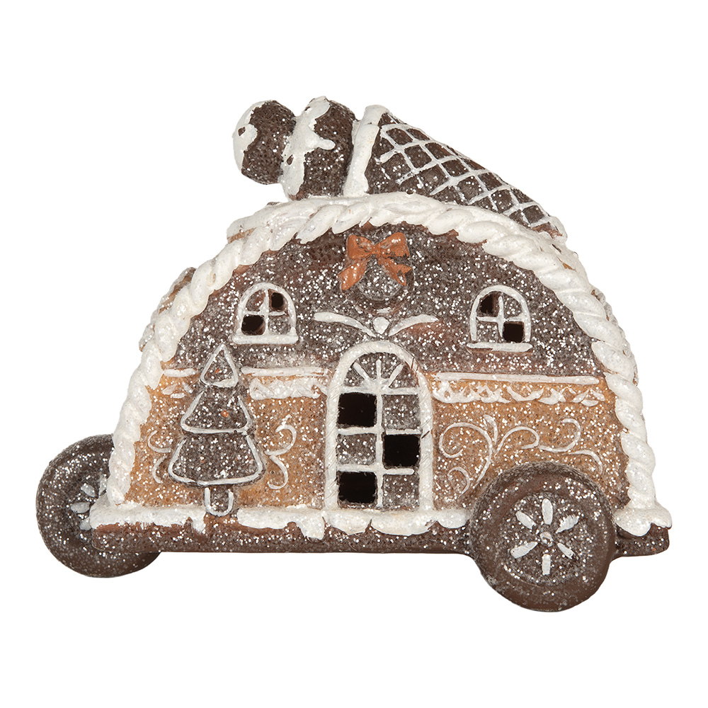 [6PR5854] Decoratie huis met LED 21x11x16 cm