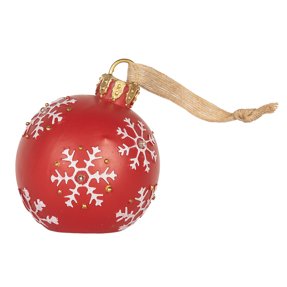 [6PR5858] Decoratie hanger kerstbal met LED Ø 12x14 cm