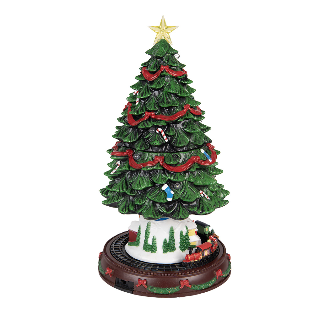 [6PR5874] Decoratie kerstboom met LED Ø 24x46 cm / 3xAA