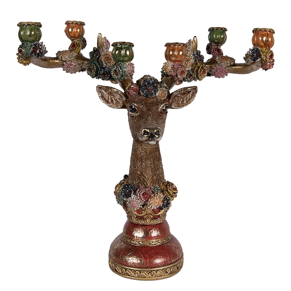 [6PR6051] Kandelaar hert 51x21x50 cm