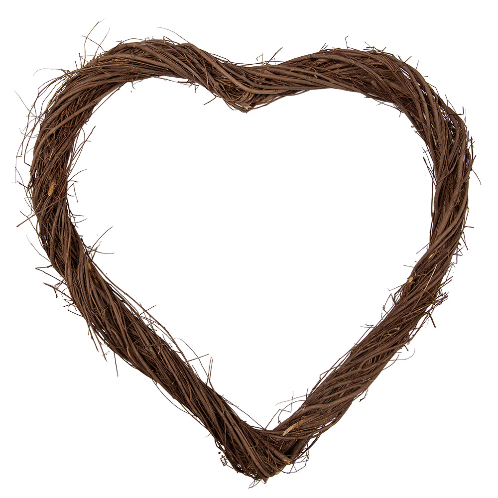 Decoratie krans hart 50x50x5 cm