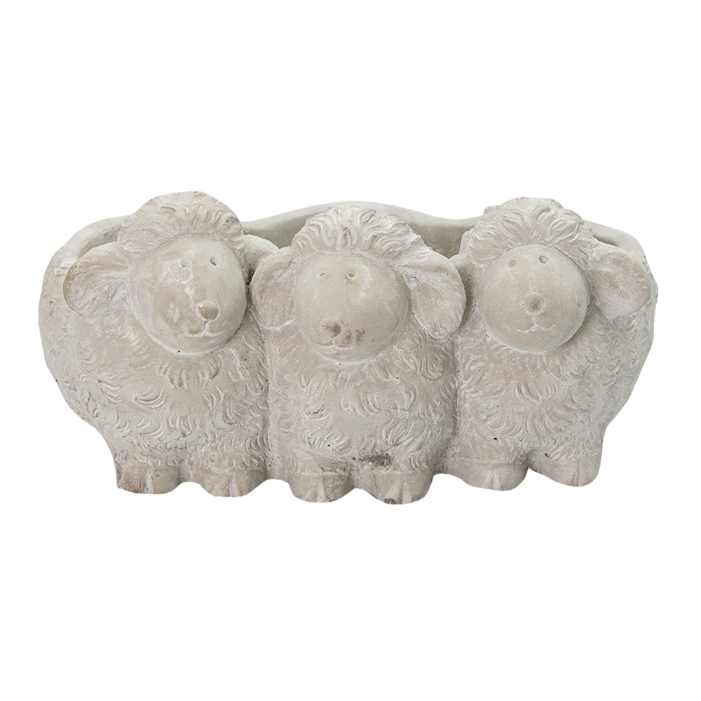 [6TE0372] Bloempot schapen 26x20x12 cm