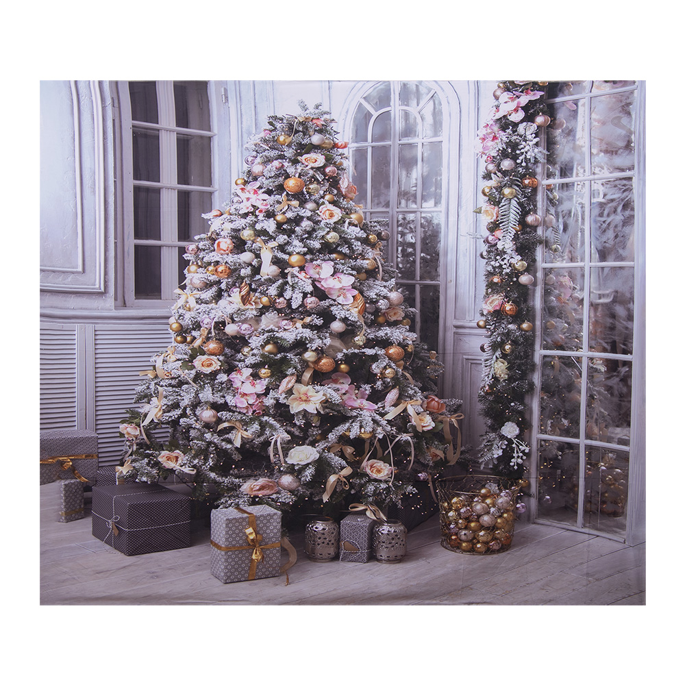 [6WK0041] Wandkleed kerstboom 180x1x210 cm