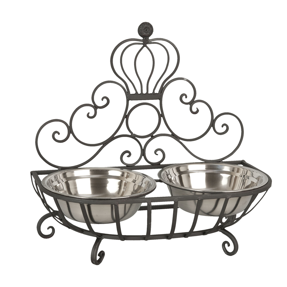 [6Y1404] Dieren voerbak 36x18x19 cm / 2x500 ml