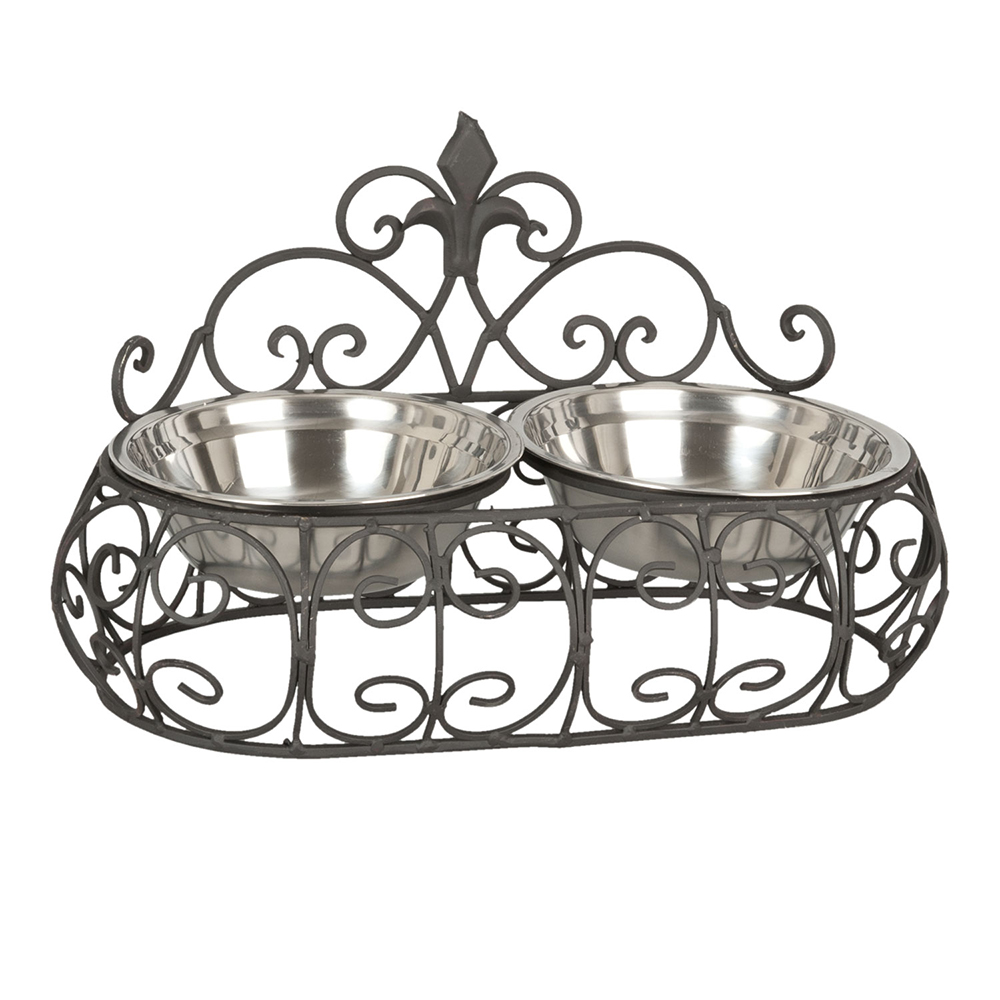 [6Y1407] Dieren voerbak 39x20x23 cm / 2x500 ml