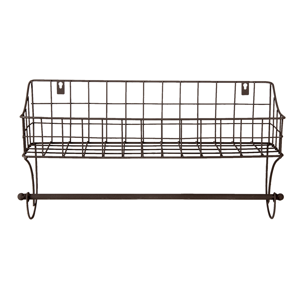 [6Y4305] Handdoekhouder met mand 44x12x25 cm