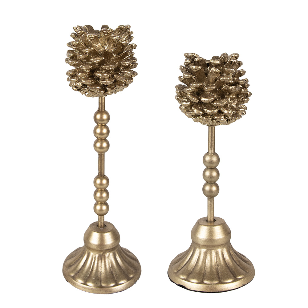 Kandelaar (set van 2) Ø 9x27 / Ø 9x22 cm