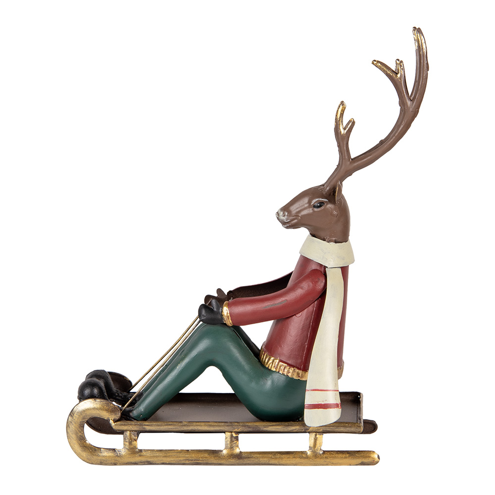 Decoratie hert 27x10x31 cm