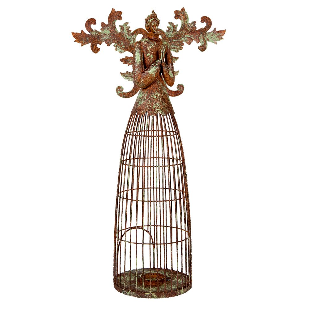 Decoratie engel / Waxinelichthouder  29x17x58 cm