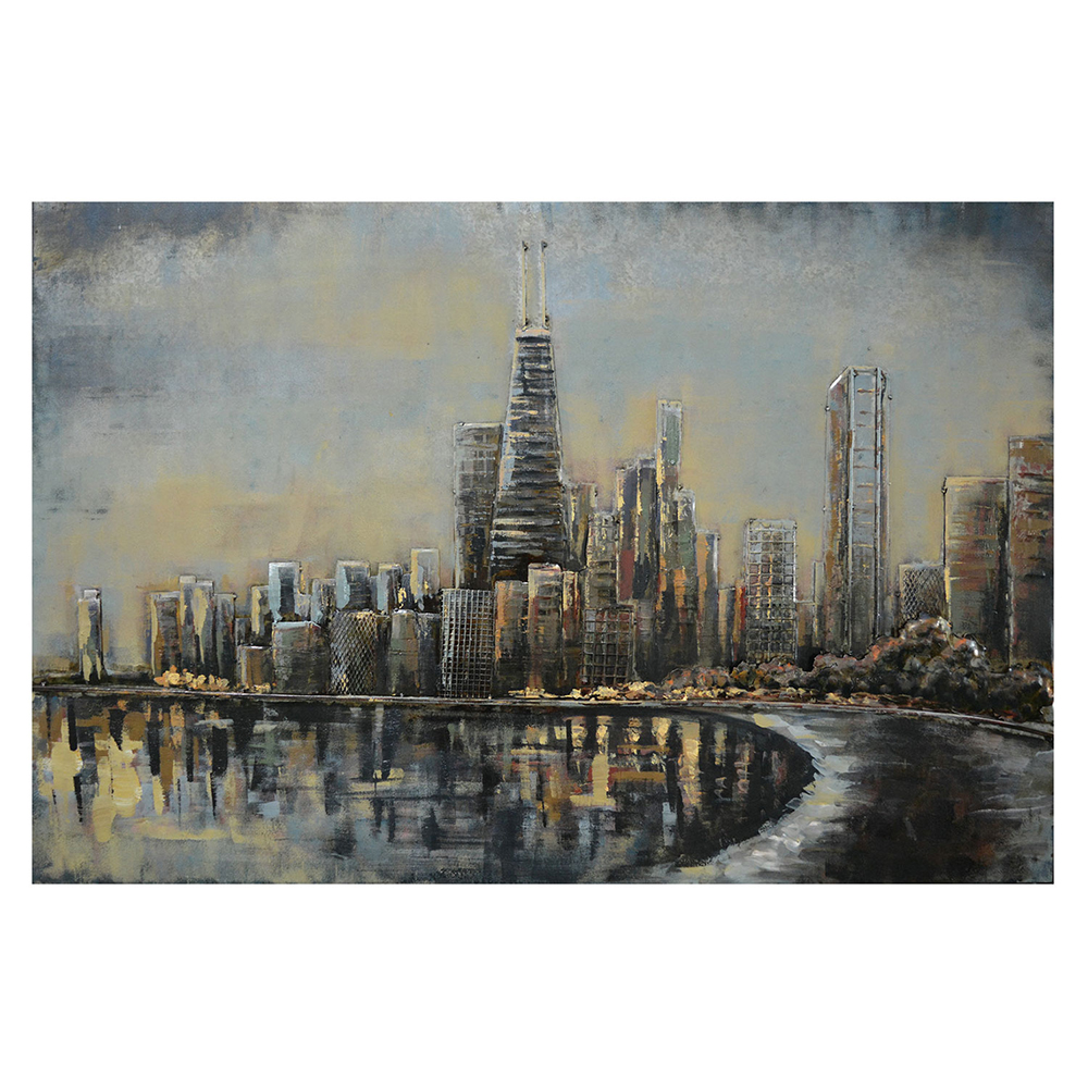 Wanddecoratie Skyline 120x4x80 cm