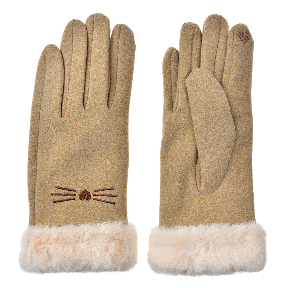 Handschoenen 9x23 cm beige