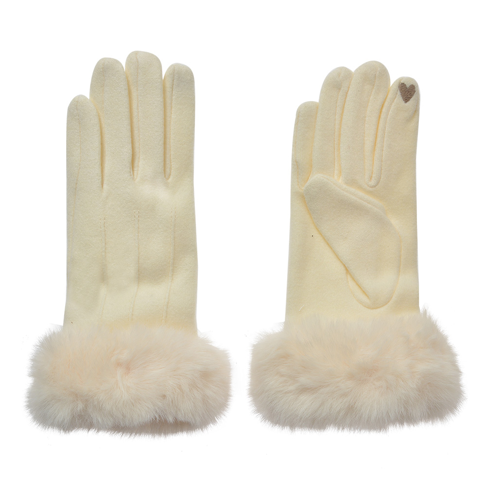 Handschoenen 9x23 cm wit