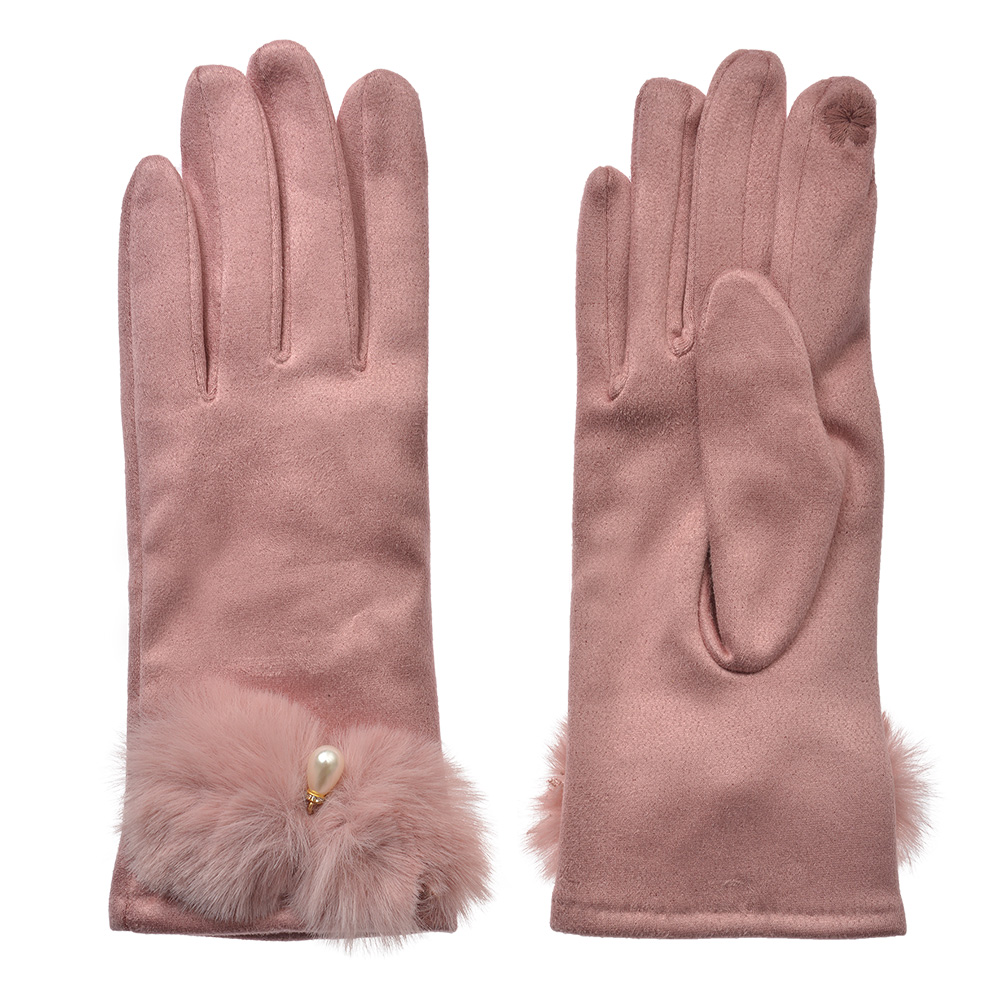 Handschoenen 9x23 cm roze