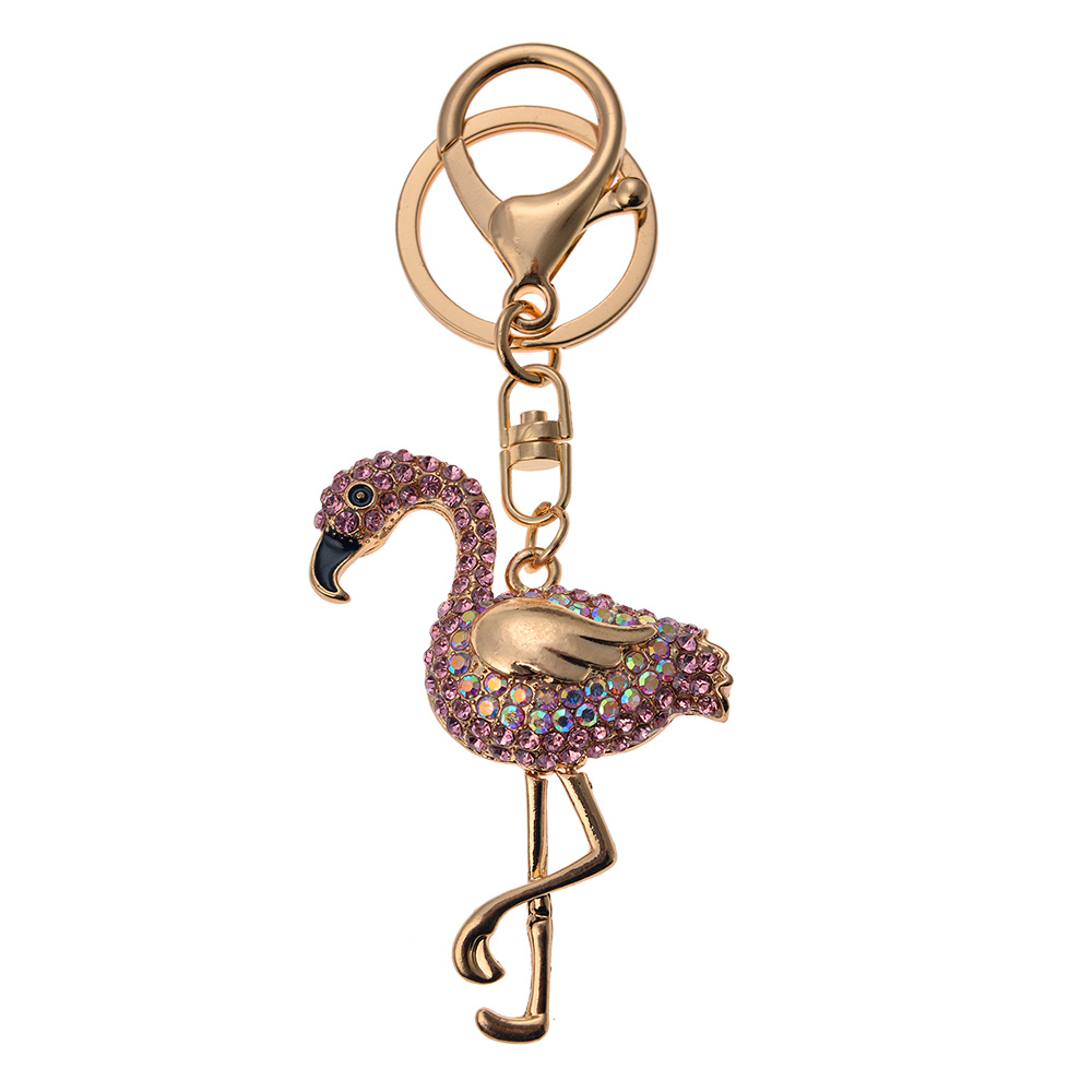[JZKC0080] Sleutelhanger flamingo roze