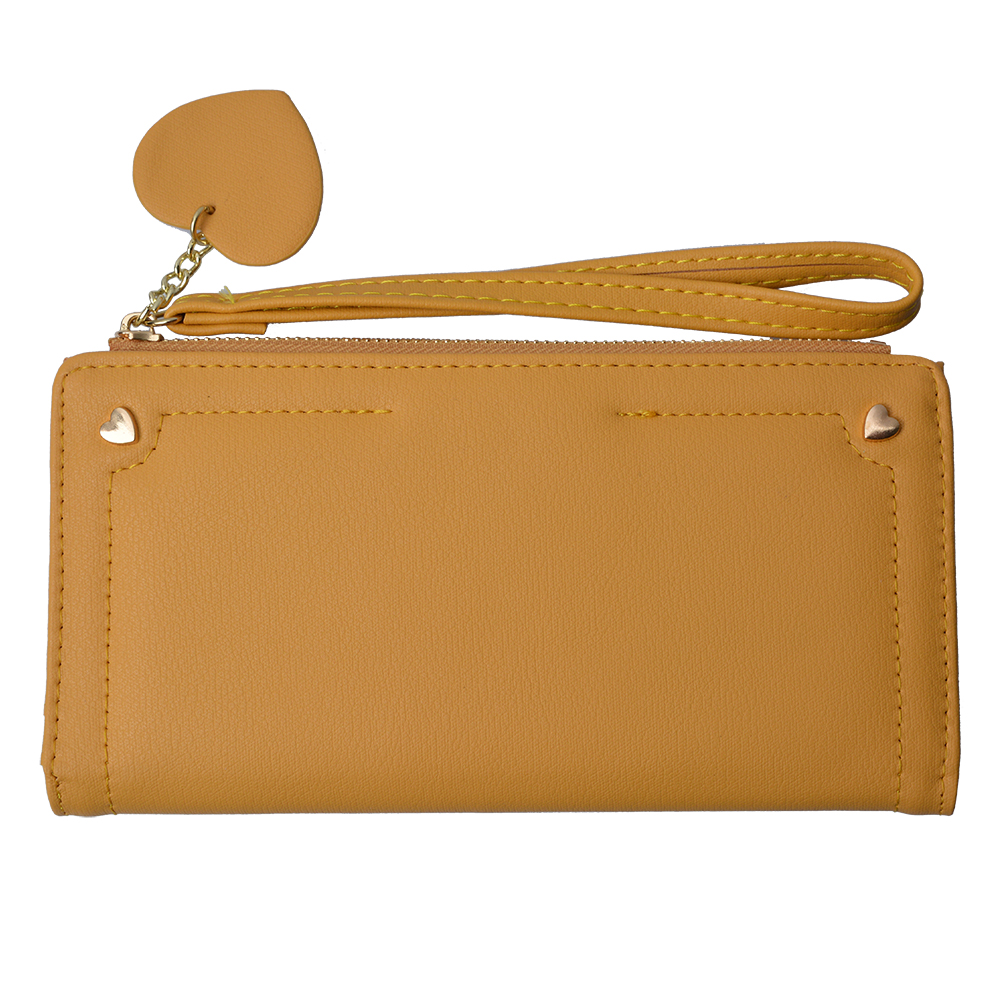 Portemonnee 19x11 cm geel