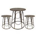 Tafel + 2 krukjes Ø 65x73 cm / Ø 44x44 cm (2)