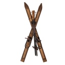 Decoratie ski's (2) + skistokken (2) 24x10x90 cm