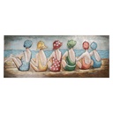 Wanddecoratie dames 150x5x60 cm