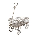 Planthouder kar op wielen 76x32x88 cm