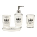 Badkamerset (4) 15x10x2 cm/7x6x19 cm/7x6x11 cm/7x6x11 cm