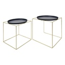 Bijzettafel (2) Ø 47x47 / Ø 41x42 cm