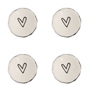 Deurknop set van 4 Ø 4x3/6 cm