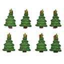Knijper met kerstboom (set van 8) 2x1x4 cm