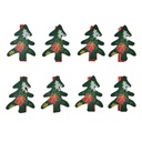 Knijper met kerstboom (set van 8) 3x1x4 cm
