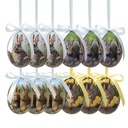 Decoratie hanger ei (set 12) Ø 4x5 cm