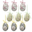 Decoratie hanger ei (set 9) Ø 5x8 cm