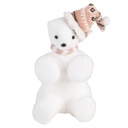 Decoratie ijsbeer 11x11x18 cm