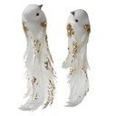 Decoratie vogel (set van 2) 15x8x5 cm