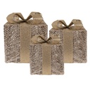 Decoratie cadeau LED (3) 25x25x30/20x20x24/15x15x17 cm /6xAA
