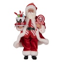 Decoratie kerstman 16x8x28 cm