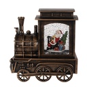 Decoratie locomotief met kerstman 20x9x21 cm / 3xAA