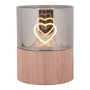 Waxinelichthouder LED Ø 8x10 cm / 3xAAA