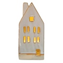 Decoratie huisje met LED 7x6x15 cm