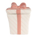 Decoratie pot met deksel 14x14x17 cm