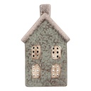 Waxinelichthouder huisje 8x7x14 cm