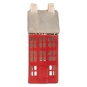 Waxinelichthouder huisje 7x7x18 cm