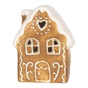 Decoratie huisje met LED 8x6x11 cm