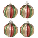 Doos kerstballen Ø 8x8 cm (set 4)