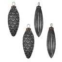 Doos kerstballen 32x14x8 cm / Ø 8x15 cm (set 4)