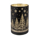 Waxinelichthouder met LED Ø 8x12 cm / 3xAA