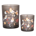 Waxinelichthouder (2) Ø 7x8 / 10x13 cm